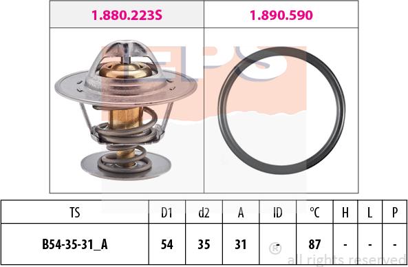MDR EPS-1880 432 - Termostat,lichid racire aaoparts.ro