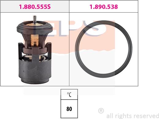 MDR EPS-1880 555 - Termostat,lichid racire aaoparts.ro