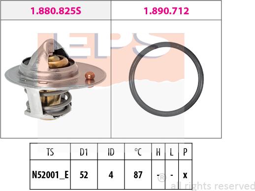 MDR EPS-1880 850 - Termostat,lichid racire aaoparts.ro