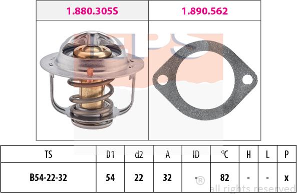 MDR EPS-1880 306 - Termostat,lichid racire aaoparts.ro