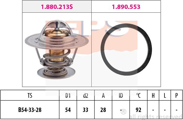 MDR EPS-1880 213 - Termostat,lichid racire aaoparts.ro