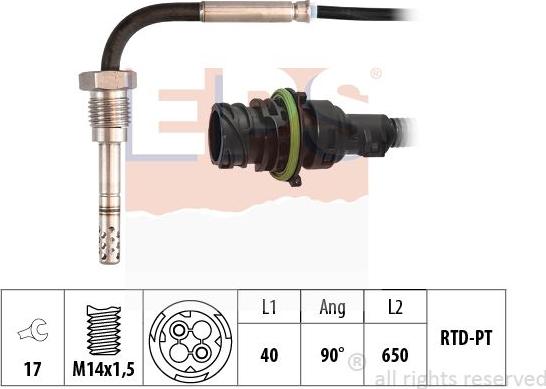 MDR EPS-1220 370 - Senzor, temperatura gaze evacuare aaoparts.ro