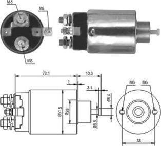 Meat & Doria 46093 - Solenoid, electromotor aaoparts.ro
