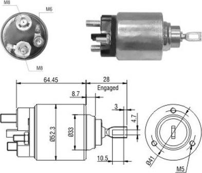 Meat & Doria 46040 - Solenoid, electromotor aaoparts.ro