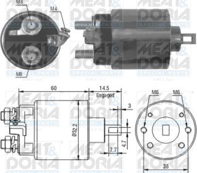 Meat & Doria 46056 - Solenoid, electromotor aaoparts.ro