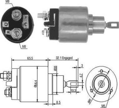 Meat & Doria 46002 - Solenoid, electromotor aaoparts.ro