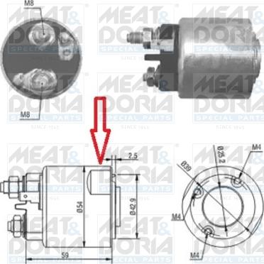 Meat & Doria 46086 - Solenoid, electromotor aaoparts.ro
