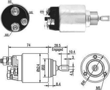 Meat & Doria 46034 - Solenoid, electromotor aaoparts.ro