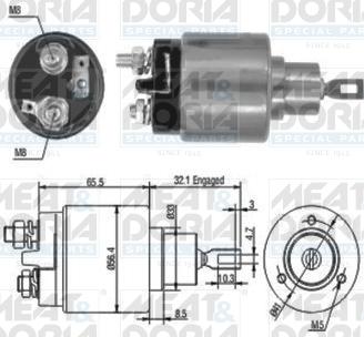 Meat & Doria 46030 - Solenoid, electromotor aaoparts.ro