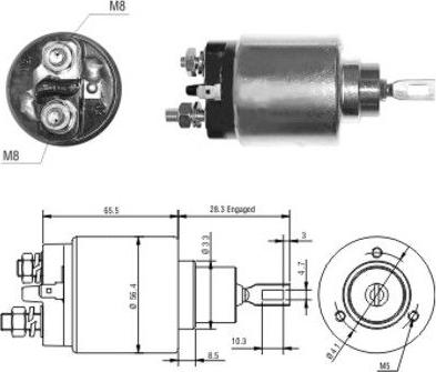 Meat & Doria 46032 - Solenoid, electromotor aaoparts.ro