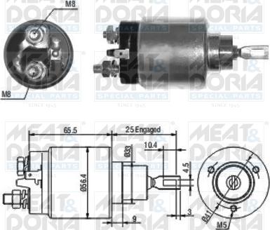 Meat & Doria 46074 - Solenoid, electromotor aaoparts.ro
