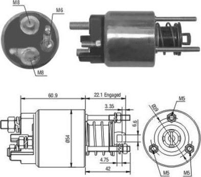 Meat & Doria 46076 - Solenoid, electromotor aaoparts.ro