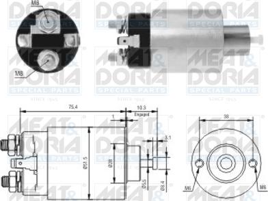 Meat & Doria 46167 - Solenoid, electromotor aaoparts.ro