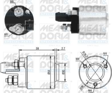 Meat & Doria 46105 - Solenoid, electromotor aaoparts.ro