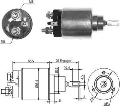 Meat & Doria 46115 - Solenoid, electromotor aaoparts.ro