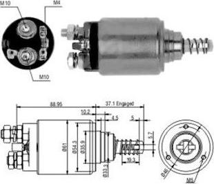 Meat & Doria 46186 - Solenoid, electromotor aaoparts.ro
