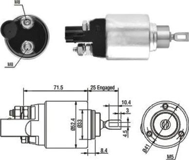 Meat & Doria 46132 - Solenoid, electromotor aaoparts.ro