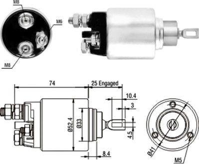 Meat & Doria 46129 - Solenoid, electromotor aaoparts.ro
