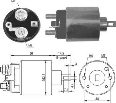 Meat & Doria 46174 - Solenoid, electromotor aaoparts.ro