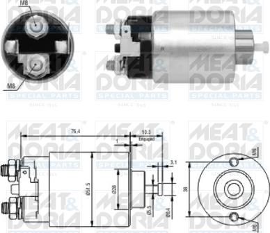 Meat & Doria 46178 - Solenoid, electromotor aaoparts.ro