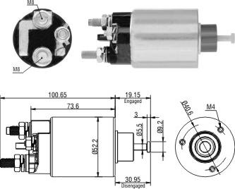 Meat & Doria 46307 - Solenoid, electromotor aaoparts.ro