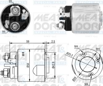 Meat & Doria 46295 - Solenoid, electromotor aaoparts.ro