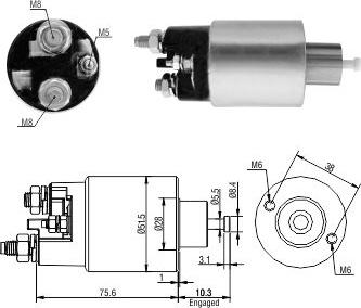 Meat & Doria 46263 - Solenoid, electromotor aaoparts.ro