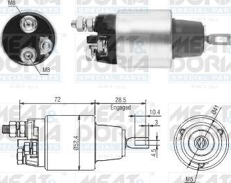 Meat & Doria 46286 - Solenoid, electromotor aaoparts.ro