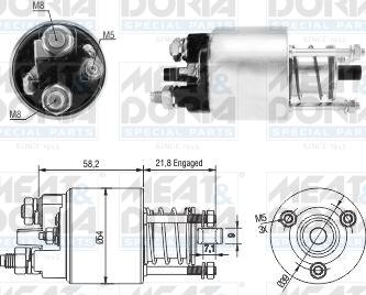 Meat & Doria 46281 - Solenoid, electromotor aaoparts.ro