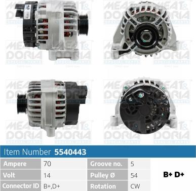 Meat & Doria 5540443 - Generator / Alternator aaoparts.ro