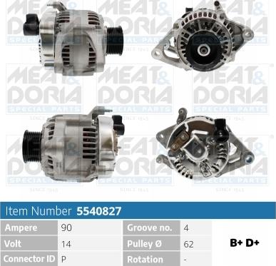 Meat & Doria 5540827 - Generator / Alternator aaoparts.ro