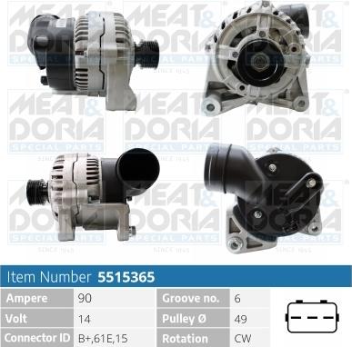 Meat & Doria 5515365 - Generator / Alternator aaoparts.ro