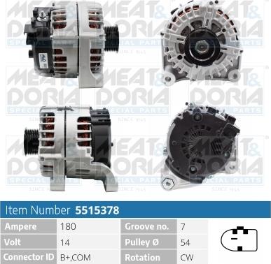 Meat & Doria 5515378 - Generator / Alternator aaoparts.ro