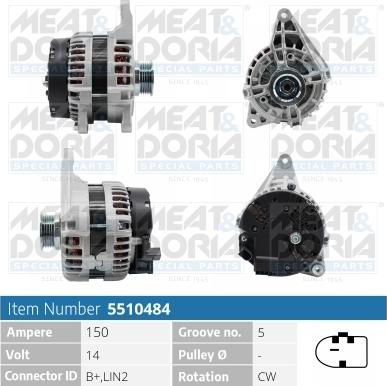 Meat & Doria 5510484 - Generator / Alternator aaoparts.ro