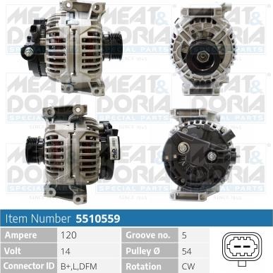 Meat & Doria 5510559 - Generator / Alternator aaoparts.ro