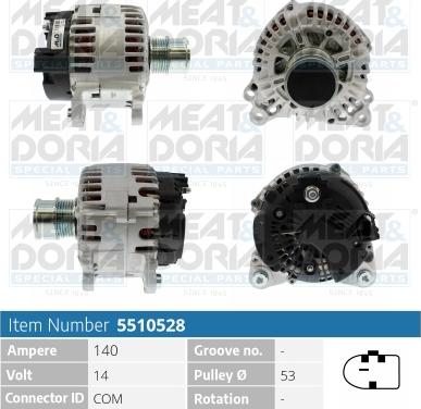 Meat & Doria 5510528 - Generator / Alternator aaoparts.ro