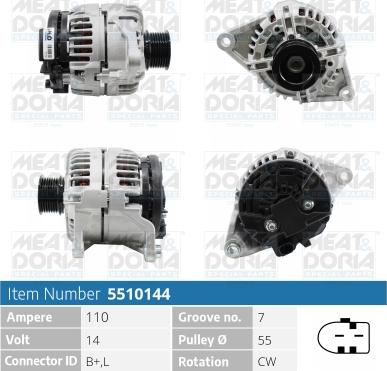 Meat & Doria 5510144 - Generator / Alternator aaoparts.ro