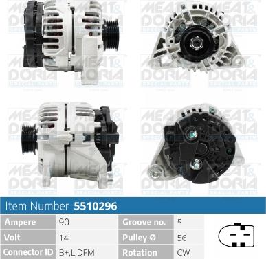 Meat & Doria 5510296 - Generator / Alternator aaoparts.ro