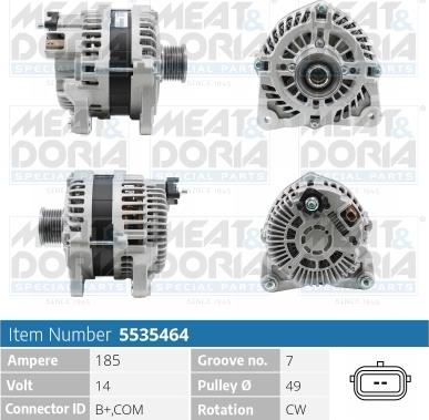 Meat & Doria 5535464 - Generator / Alternator aaoparts.ro