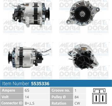 Meat & Doria 5535336 - Generator / Alternator aaoparts.ro
