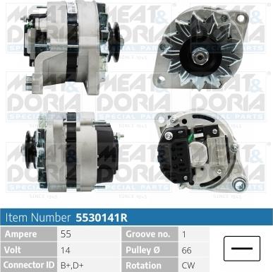 Meat & Doria 5530141R - Generator / Alternator aaoparts.ro