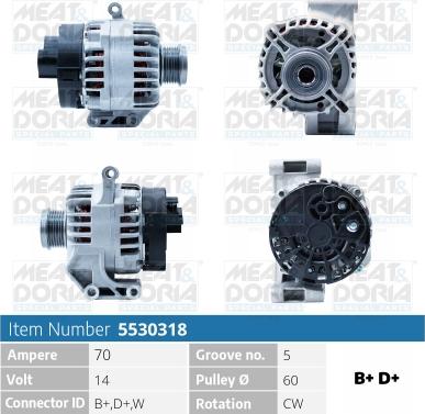 Meat & Doria 5530318 - Generator / Alternator aaoparts.ro