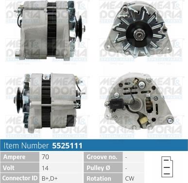 Meat & Doria 5525111 - Generator / Alternator aaoparts.ro