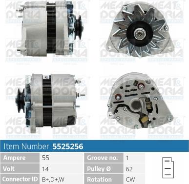 Meat & Doria 5525256 - Generator / Alternator aaoparts.ro