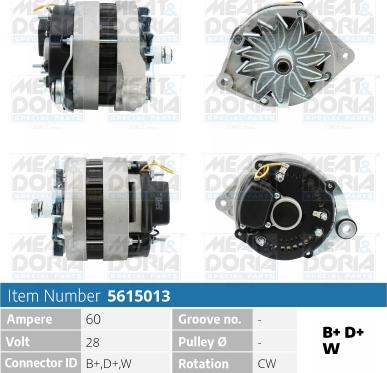 Meat & Doria 5615013 - Generator / Alternator aaoparts.ro