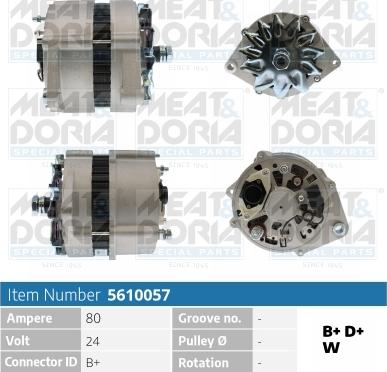 Meat & Doria 5610057 - Generator / Alternator aaoparts.ro