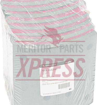 Meritor MBLK2190 - Set garnituri de frictiune, frana tambur aaoparts.ro