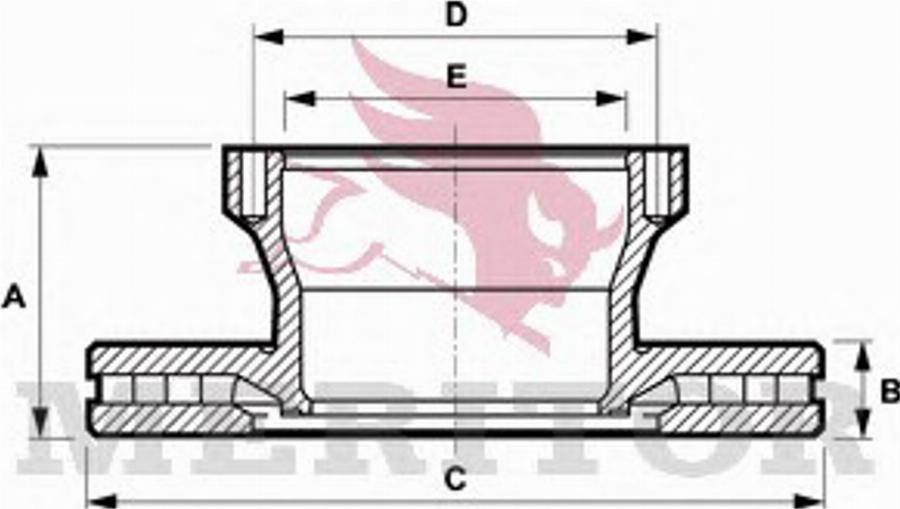 Meritor MBR5106 - Disc frana aaoparts.ro