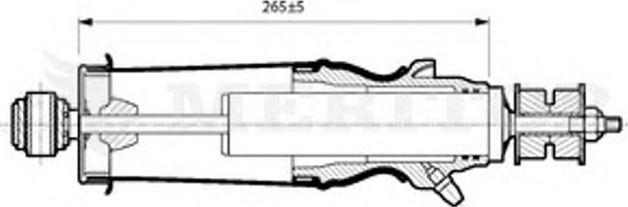 Meritor MLF5103 - Amortizor, suspensie cabina aaoparts.ro