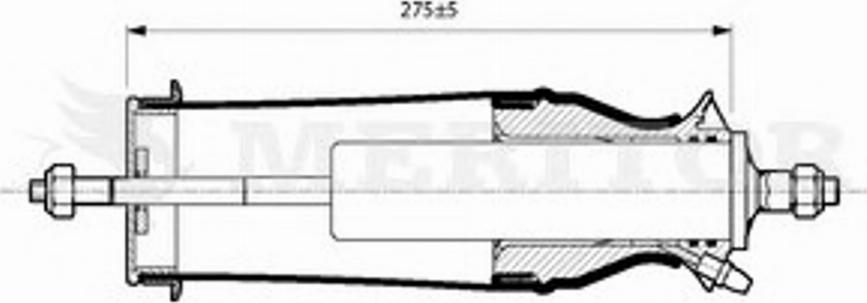 Meritor MLF5204 - Amortizor, suspensie cabina aaoparts.ro